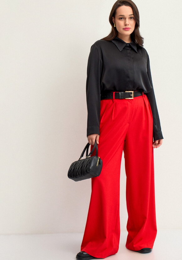 Блуза из шелка с супатной застежкой шир.  580, рис. 2