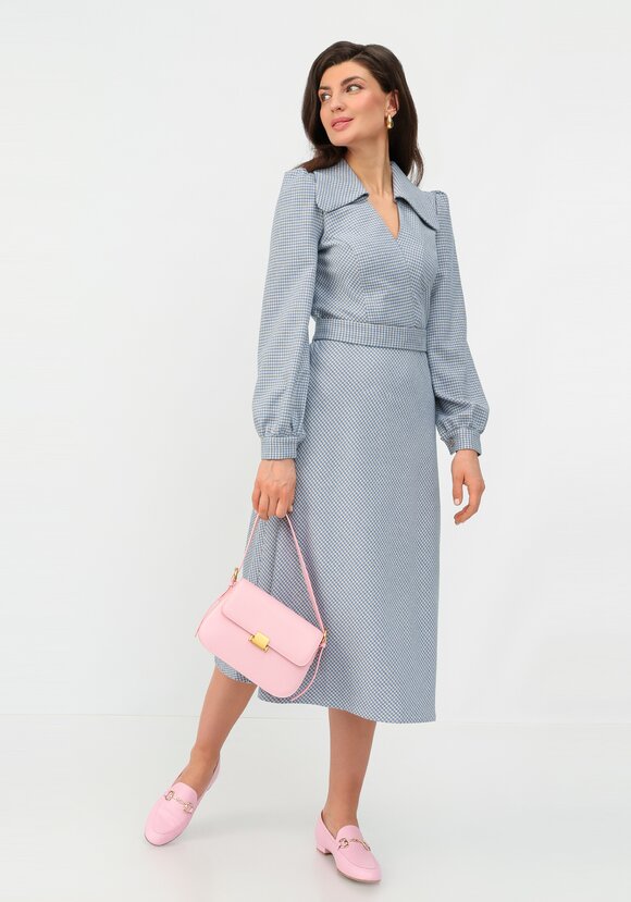 Платье с воротником свободного кроя шир.  580, рис. 15