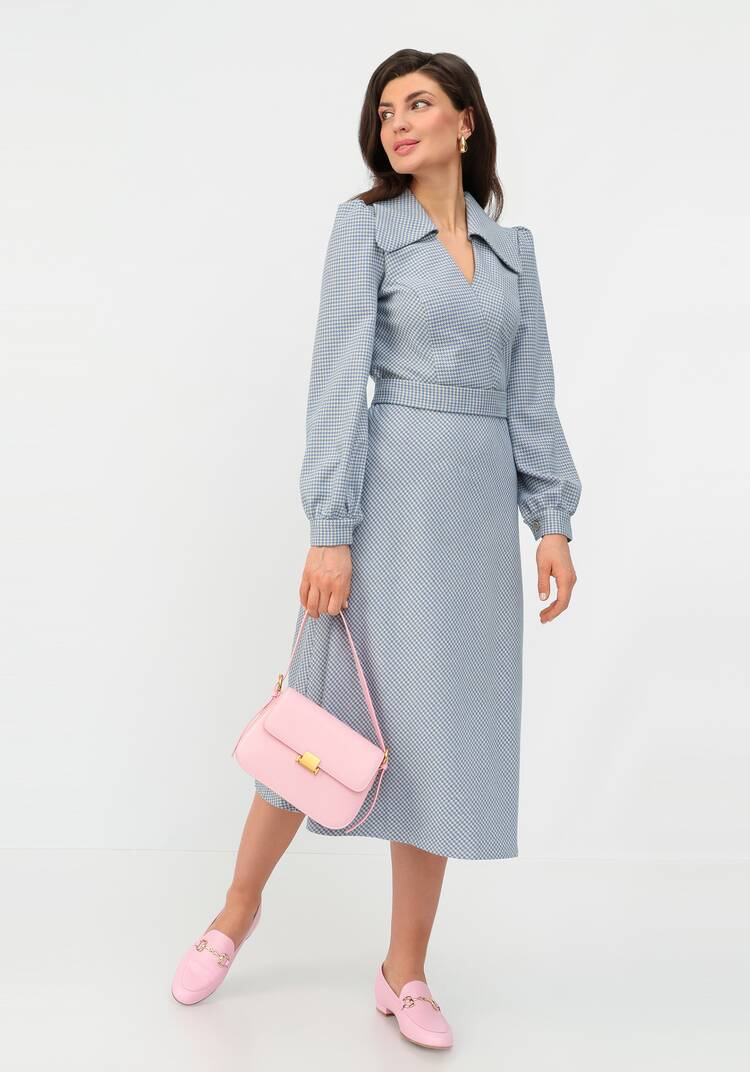 Платье с воротником свободного кроя шир.  750, рис. 15