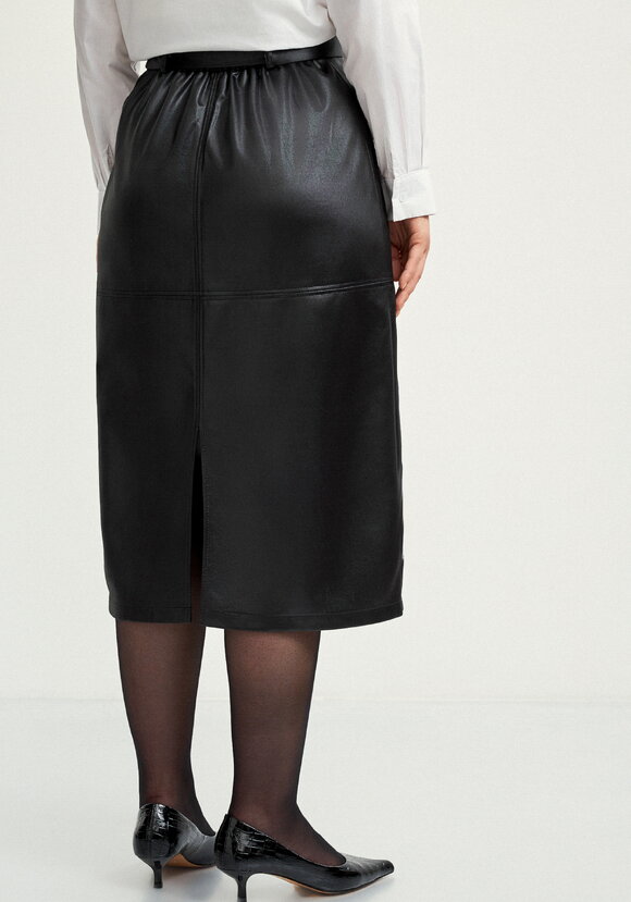 Юбка прямая с декоративными отстрочками шир.  580, рис. 3