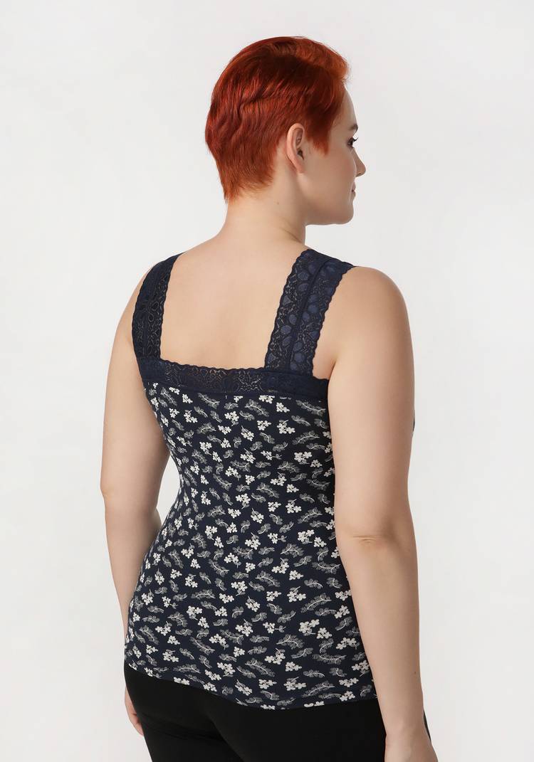 Майка из хлопка с кружевом Аэлита шир.  750, рис. 8