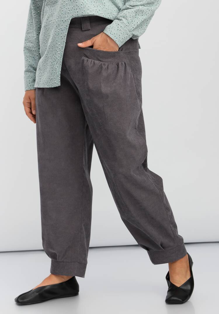 Брюки-бананы с манжетами по низу шир.  750, рис. 17