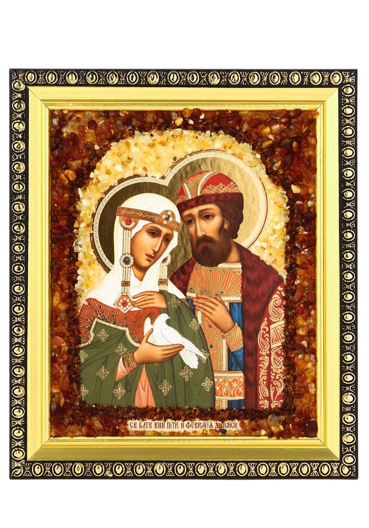 Икона Святой Петр и Феврония шир.  750, рис. 1
