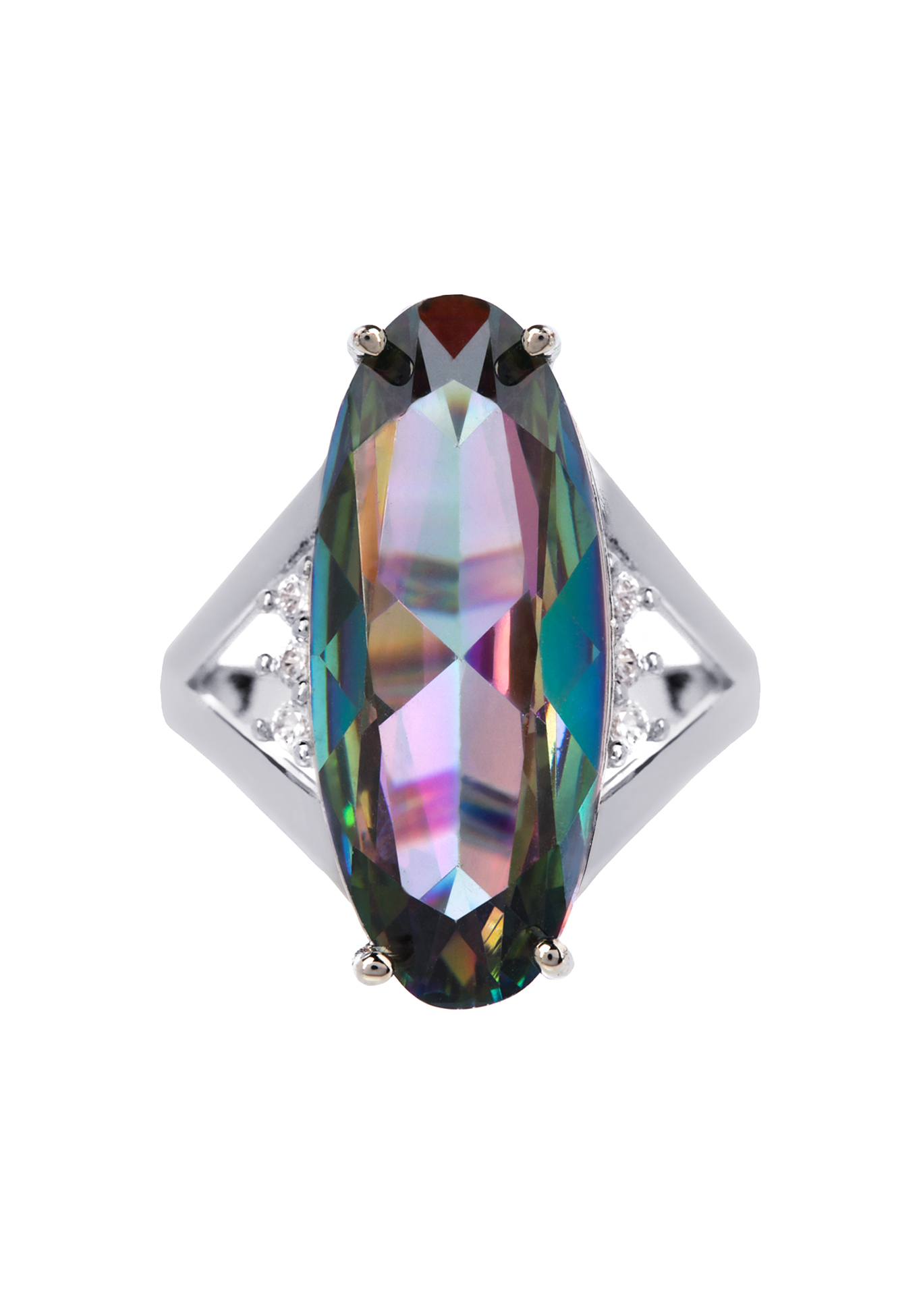Комплект "Лианелия" Бриллианит Натюр, цвет мультиколор, размер 18 перстень, подвески - фото 4