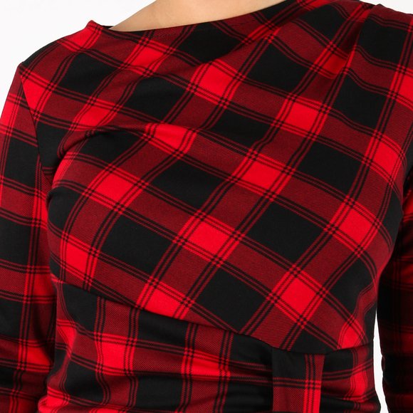 Платье-миди с принтом клетка шир.  580, рис. 12