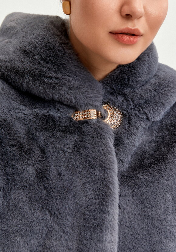 Шуба из эко меха Мишель шир.  580, рис. 14