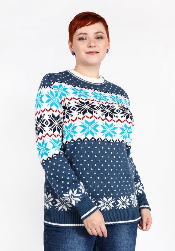 Джемпер Морозный узор шир.  580, рис. 1
