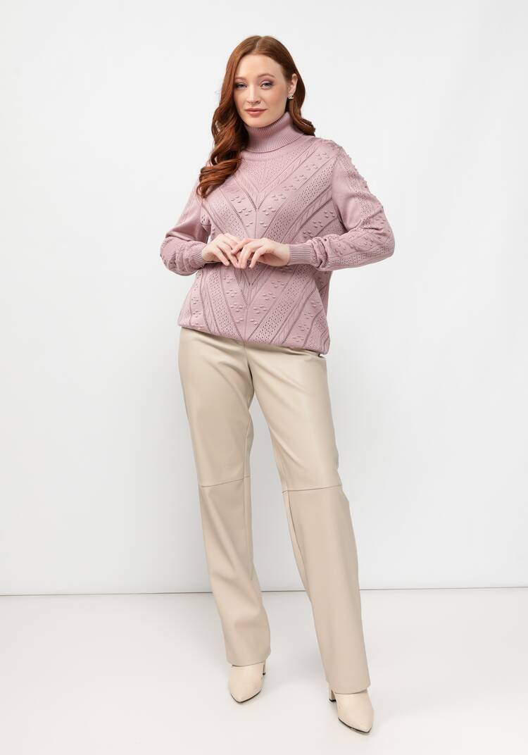 Джемпер прямого силуэта с ажурным рисунком шир.  750, рис. 18