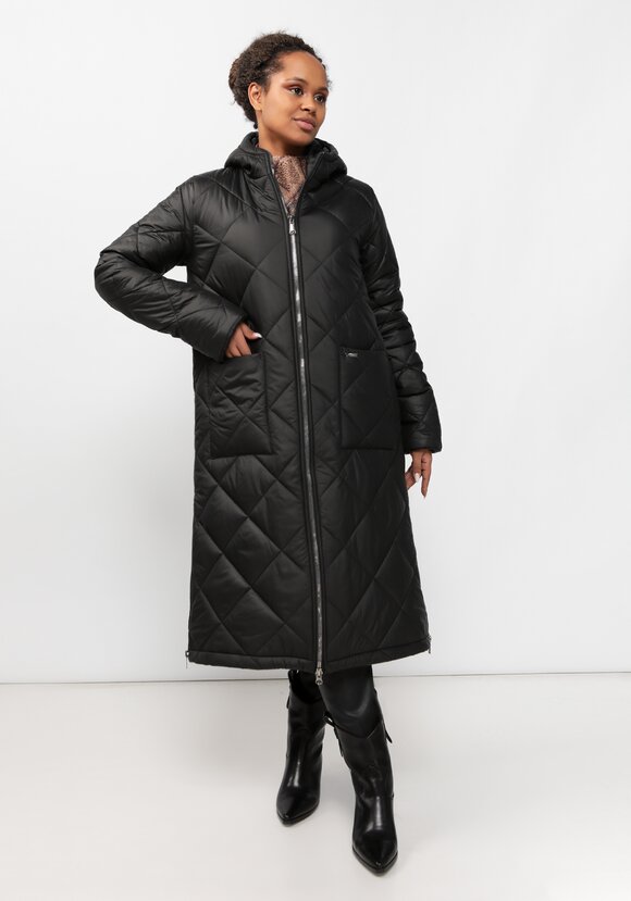 Пальто стеганое с боковыми разрезами шир.  580, рис. 1