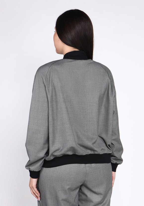 Бомбер на пуговицах и свободного кроя шир.  580, рис. 6