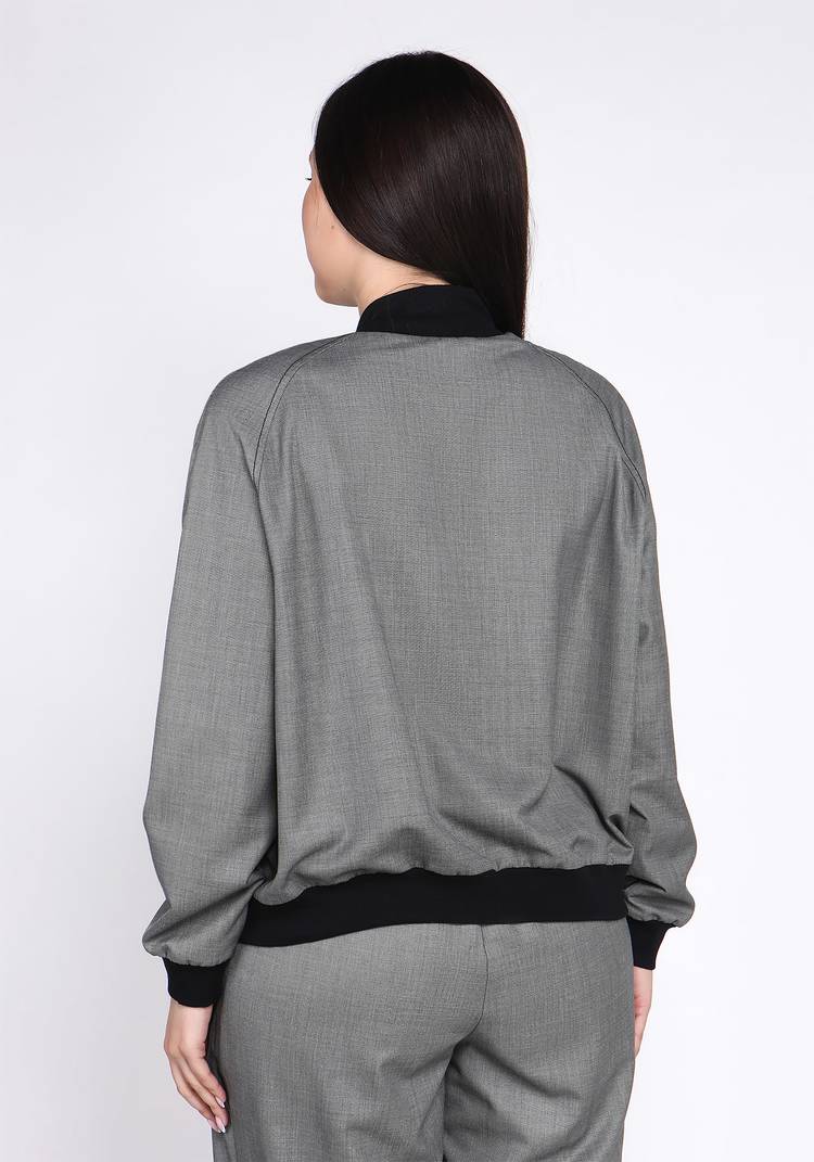 Бомбер на пуговицах и свободного кроя шир.  750, рис. 6