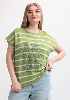Блуза в полоску с рисунком