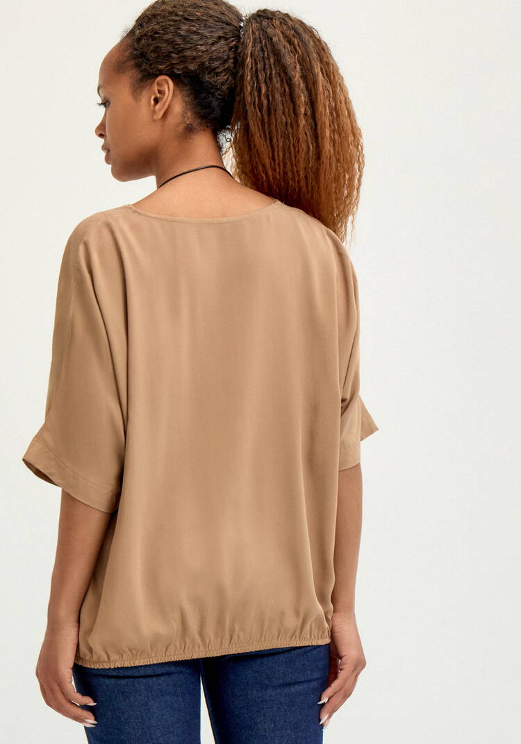 Блуза с кулоном свободного кроя шир.  750, рис. 3