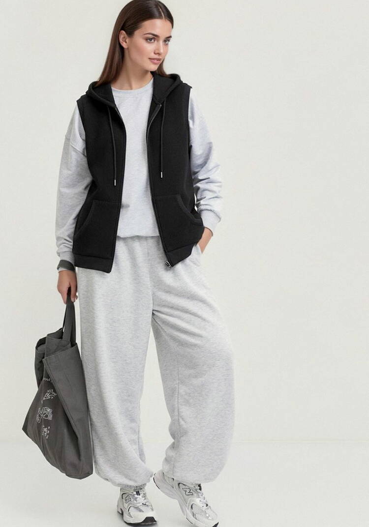 Жилет из микровельвета с начёсом шир.  750, рис. 25