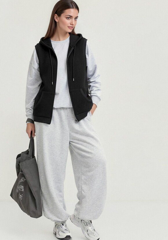 Жилет из микровельвета с начёсом шир.  580, рис. 25