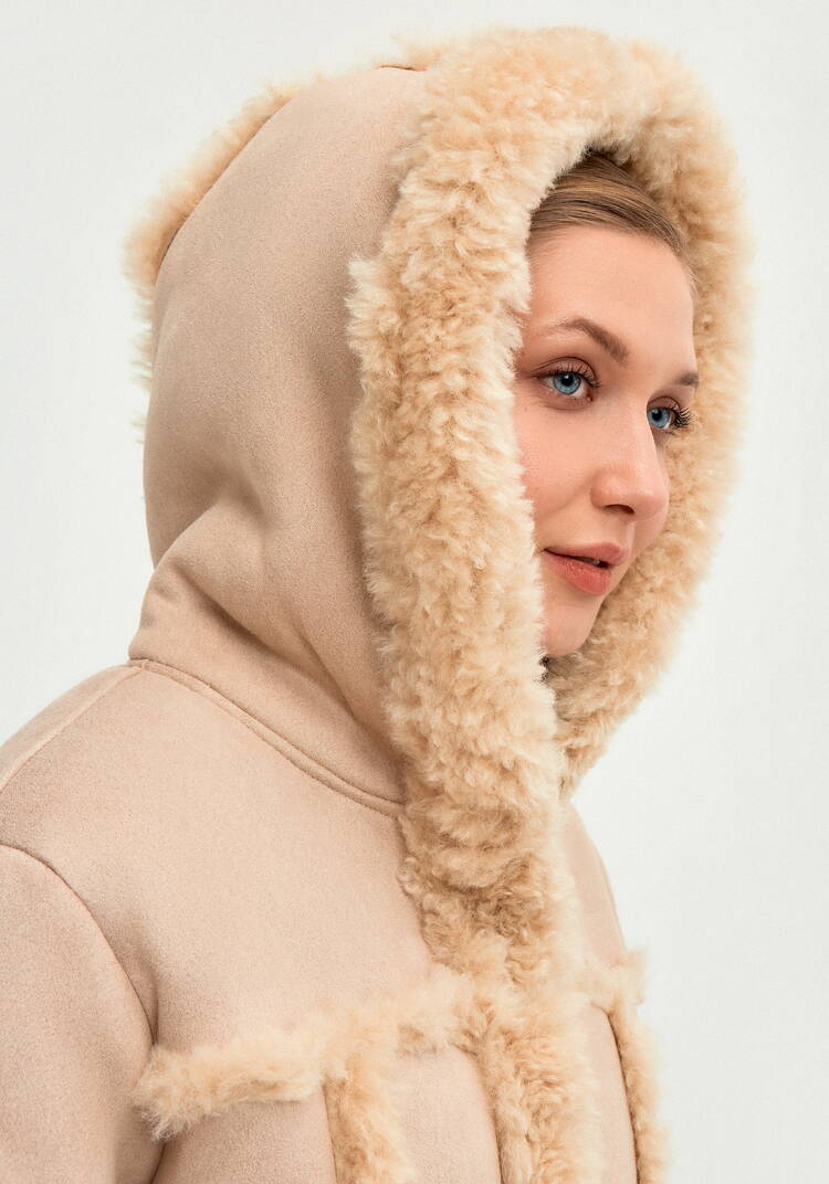 Полупальто с экомехом Раиля шир.  750, рис. 5