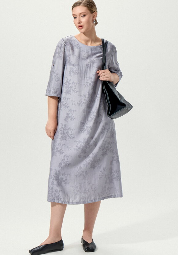 Платье изо льна с принтом свободного кроя шир.  580, рис. 15