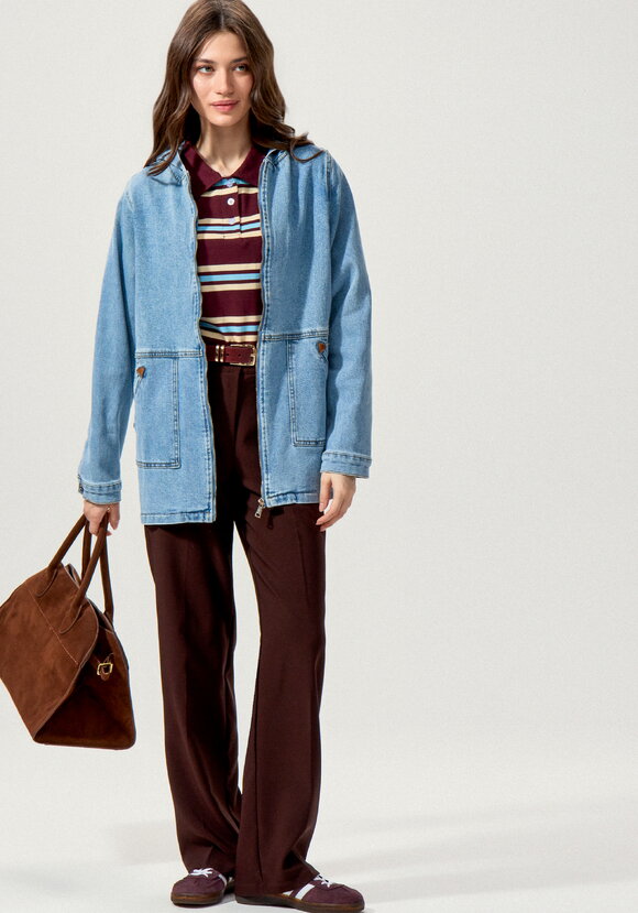 Джинсовая куртка с капюшоном шир.  580, рис. 2