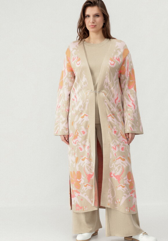 Кардиган с цветочным дизайном шир.  580, рис. 13