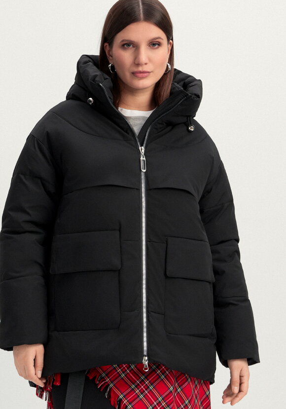 Пуховик стеганый с накладными карманами шир.  580, рис. 34