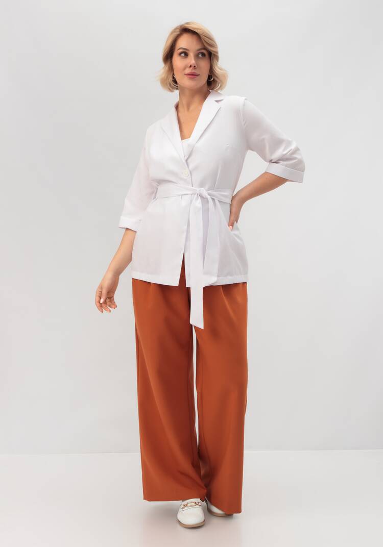 Пиджак с поясом из льна и хлопка шир.  750, рис. 19