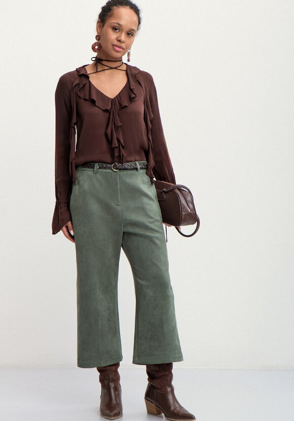 Брюки кюлоты из эко замши шир.  580, рис. 9