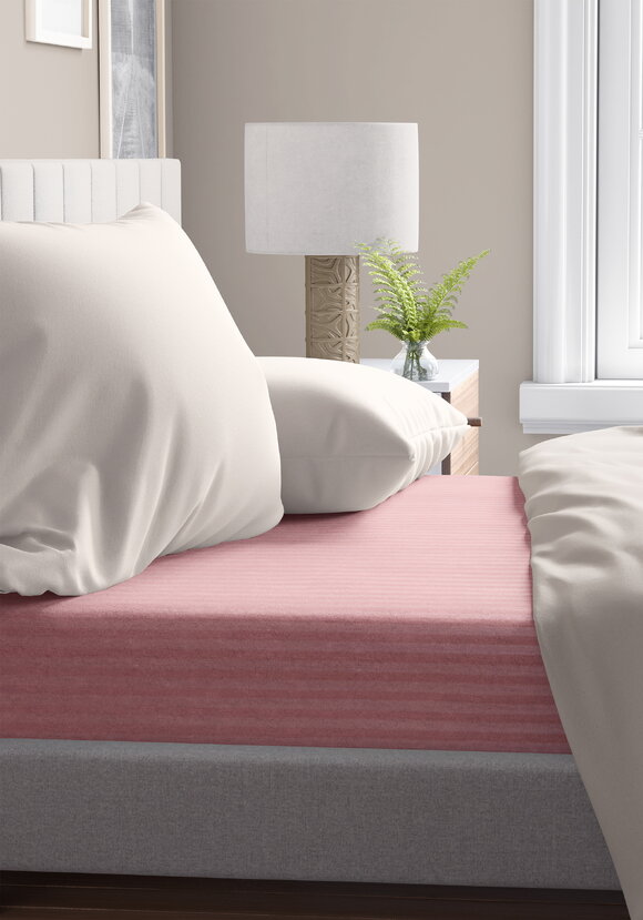 Простыня на резинке Шелковая полоса шир.  580, рис. 16