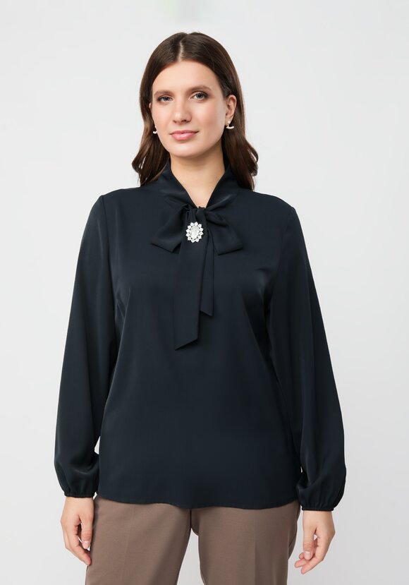 Блуза с брошкой шир.  580, рис. 11