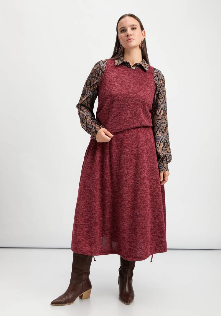 Юбка А-силуэта с кулиской по низу шир.  750, рис. 17