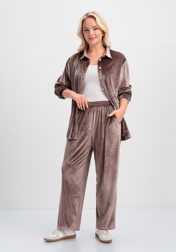 Брюки бархатные прямого кроя шир.  580, рис. 2