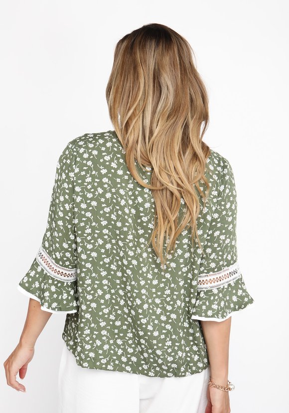 Блуза с двойной рюшей на рукаве шир.  580, рис. 4