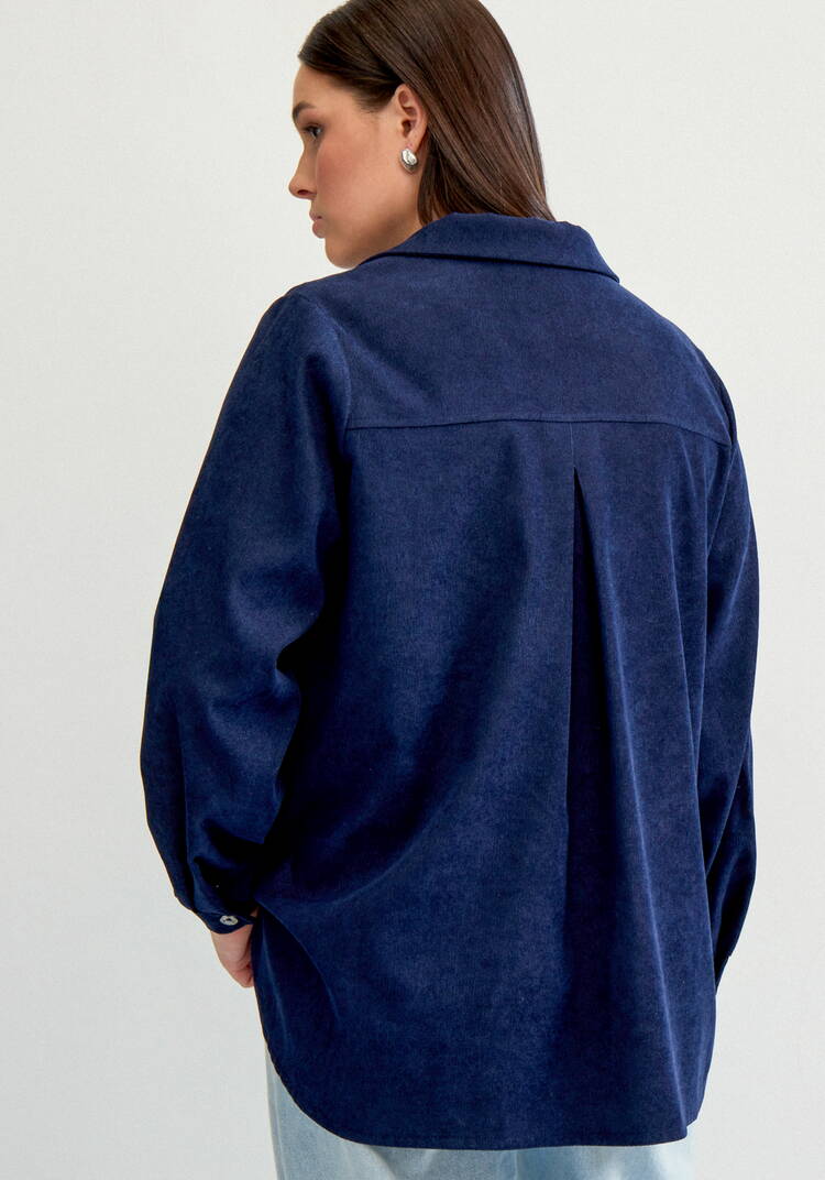 Рубашка вельветовая со стразами шир.  750, рис. 9