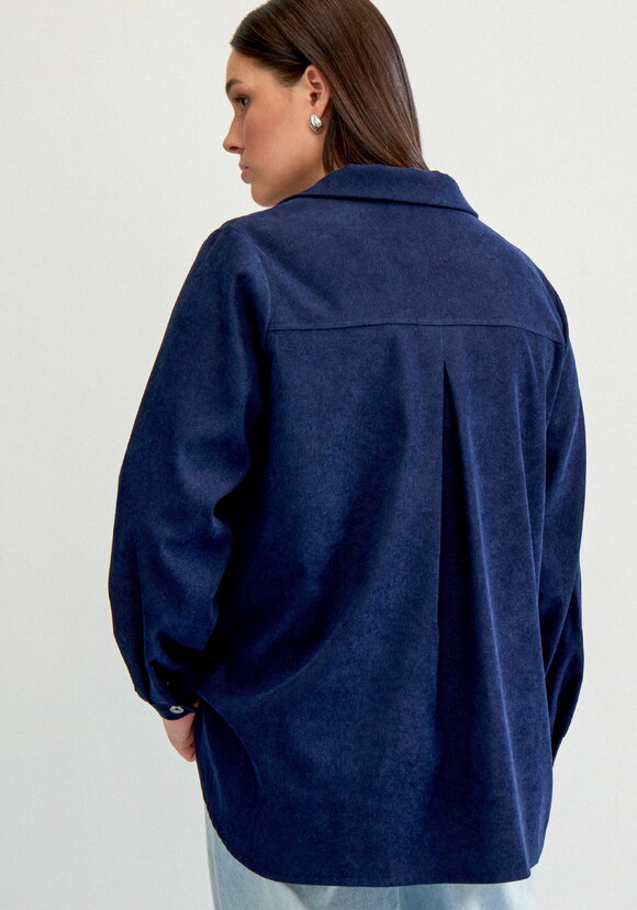 Рубашка вельветовая со стразами шир.  580, рис. 9