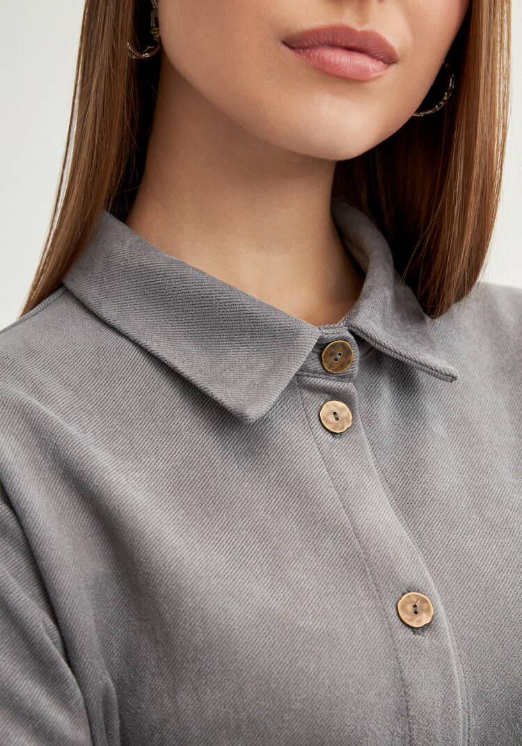 Блуза утепленная на пуговицах шир.  750, рис. 14