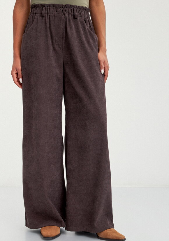 Брюки вельветовые широкие на резинке шир.  580, рис. 4