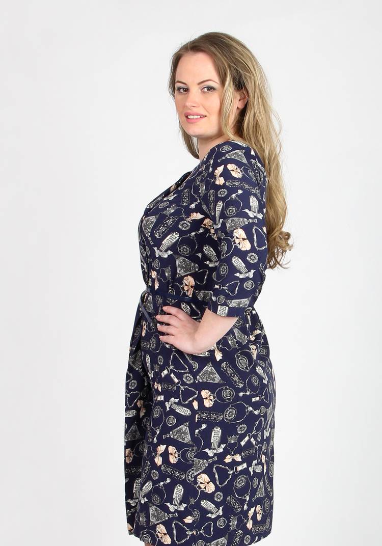 Платье прямого кроя с лаковым ремешком шир.  750, рис. 9