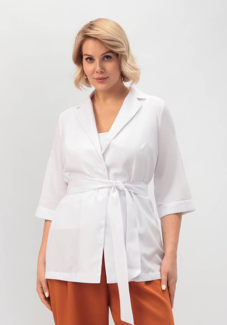 Пиджак с поясом из льна и хлопка шир.  750, рис. 21