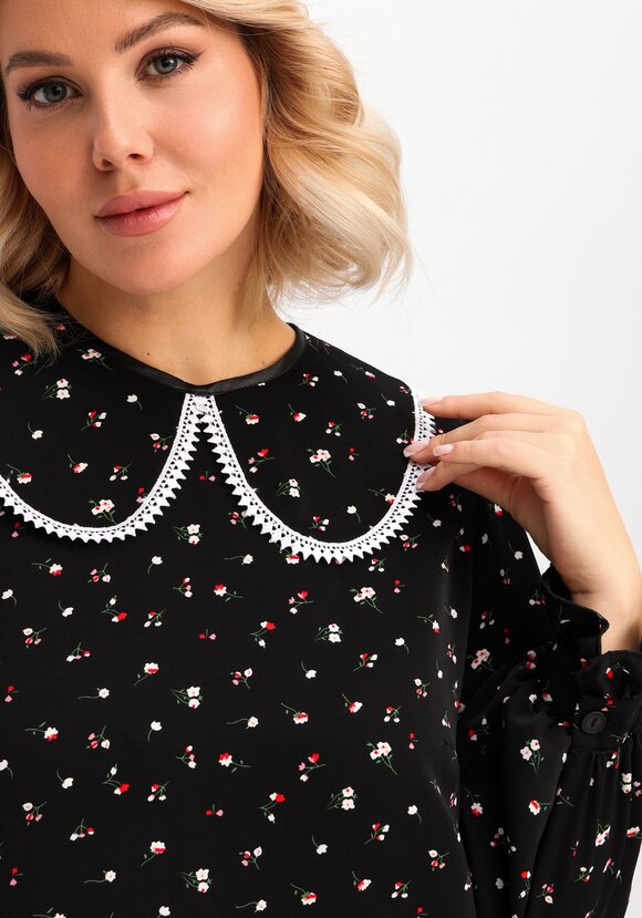 Платье с акцентным воротником шир.  580, рис. 5