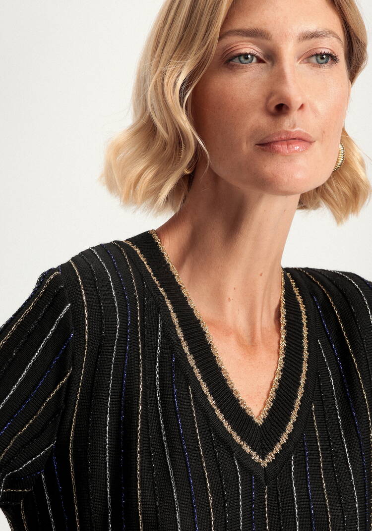 Платье с полосами из метанити шир.  750, рис. 5