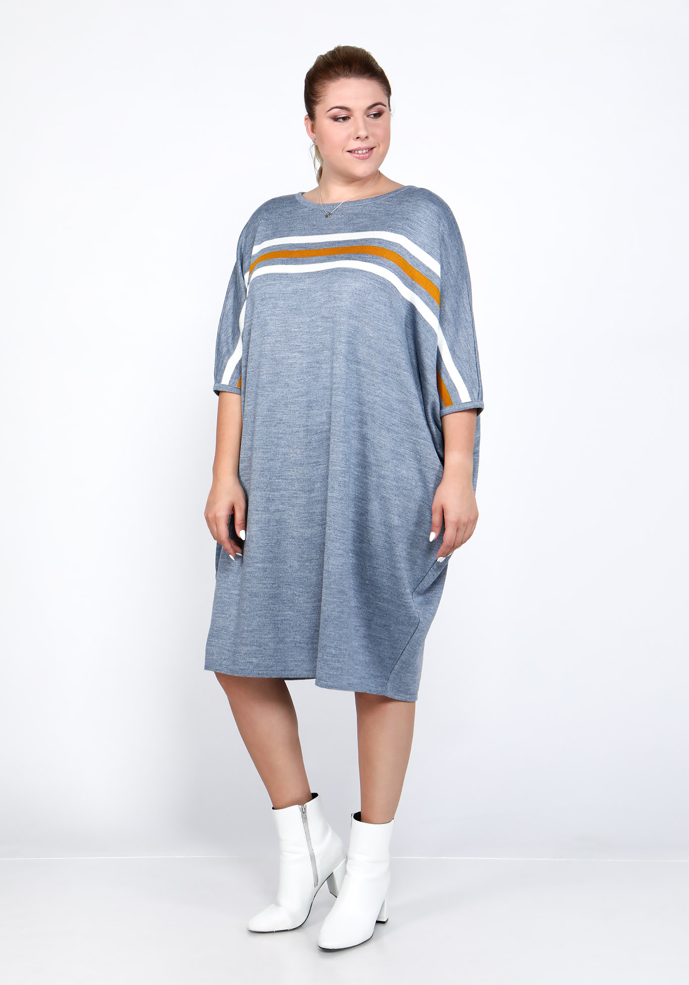 Платье "Стильный линии" Vivawool, цвет горчичный, размер 48 - фото 6
