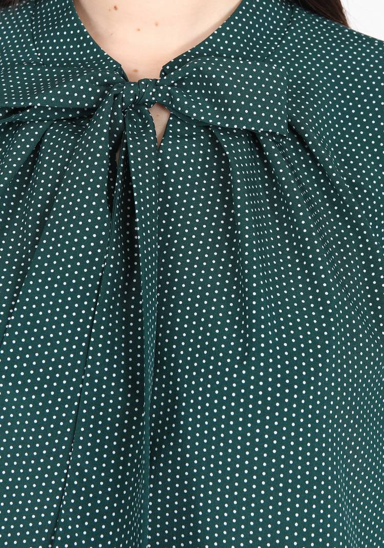 Блуза в горошек с бантом шир.  750, рис. 3