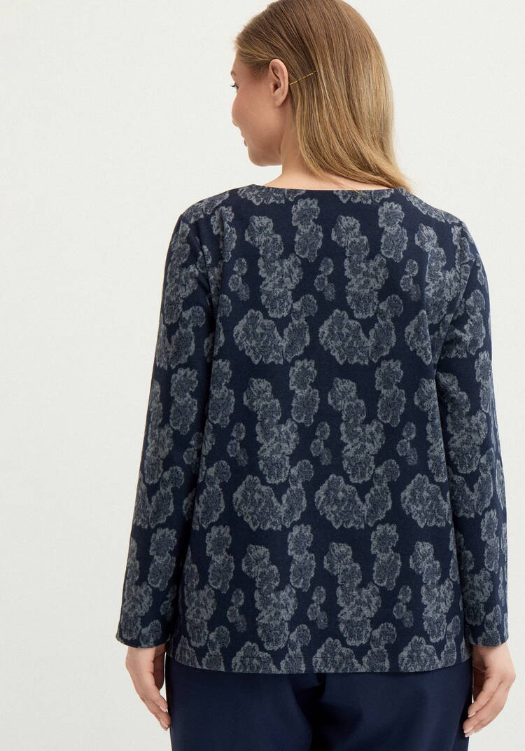 Блуза из комбинированной ткaни шир.  750, рис. 11