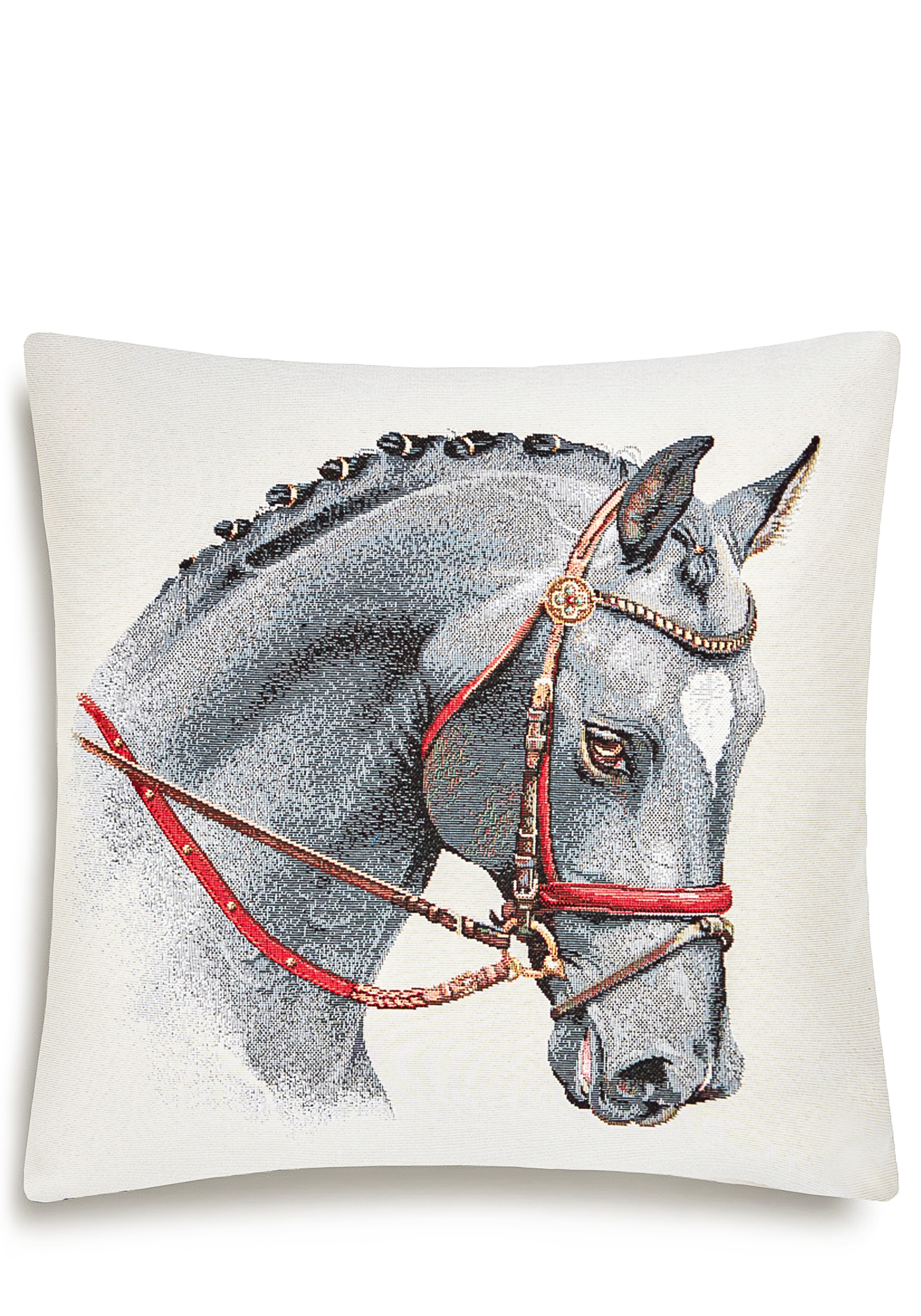 

Наволочка декоративная "Лошадь", Серый