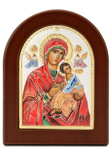 Икона Небесные хранители с эмалью, 10*12 см