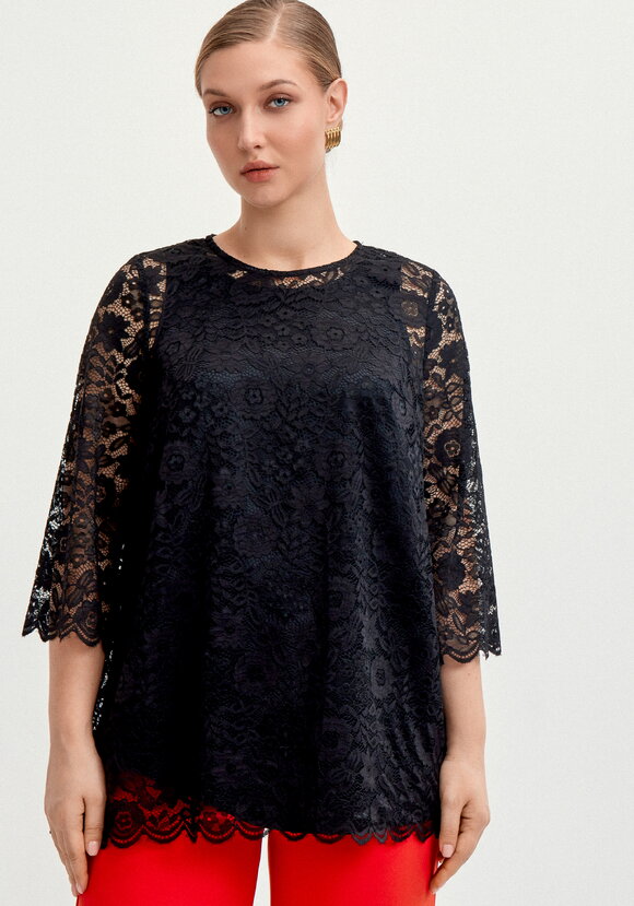 Туника из кружева с топом шир.  580, рис. 29