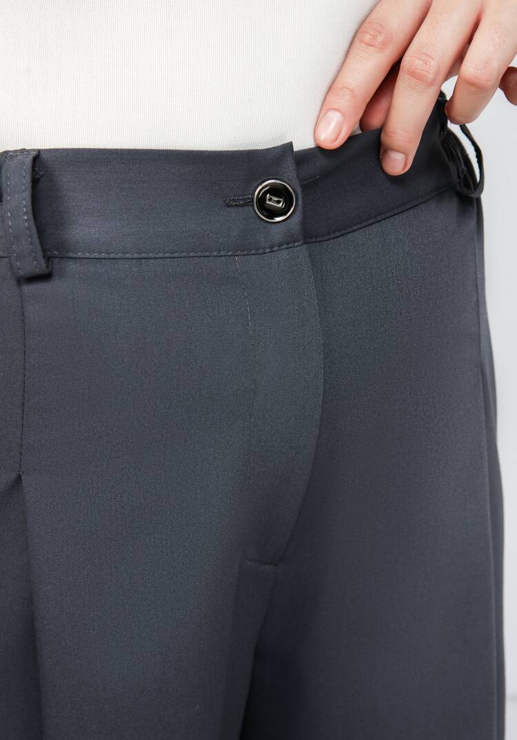 Брюки из костюмной ткани свободного кроя шир.  750, рис. 12