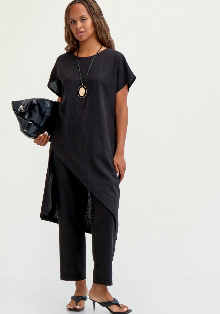 Туника изo льна с ассиметричным кроем шир.  750, рис. 8