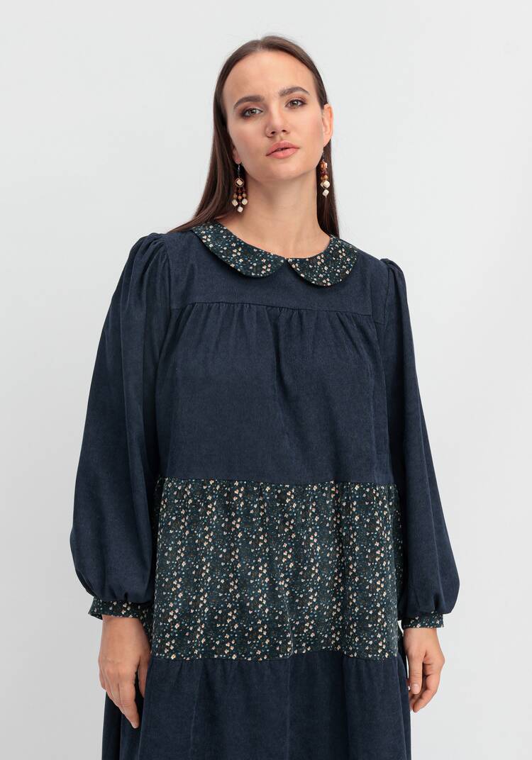 Платье из микровельвета ярусное шир.  750, рис. 10