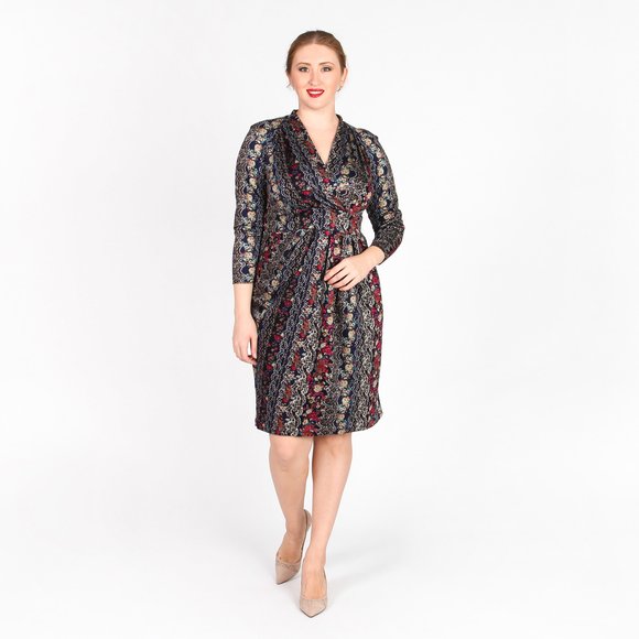 Платье с узорным принтом шир.  580, рис. 1