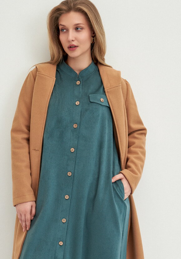 Платье-рубашка с плиссированной спинкой шир.  580, рис. 2